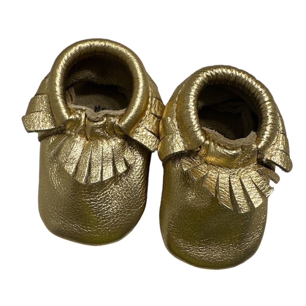 Freshly Picked Gold Baby Moccasins- 0-3 month